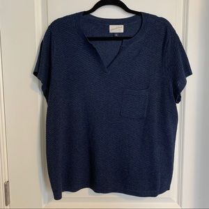 Lightweight Sweater Material Short Sleeve Top